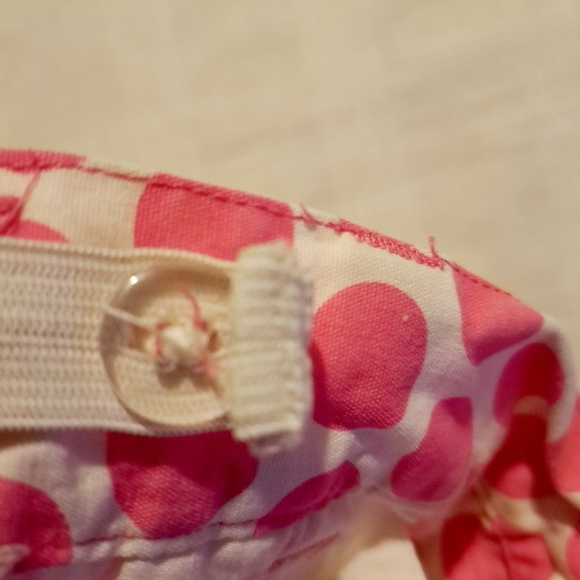 Gymboree girls size 8 white with pink polka dot shorts, adjustable waist - Picture 3 of 5